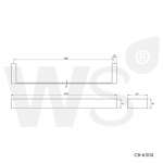 CB-6304 ราวแขวนผ้าสเตนเลส ขนาด 60 ซม. รุ่น CUBE 