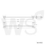 BD-5904 ราวแขวนผ้าสแตนเลส ขนาด 60 ซม. รุ่น BULLDOG