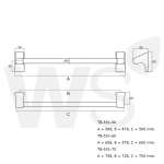 TB-531-75 ราวแขวนผ้าสแตนเลส ขนาด 75 ซม.