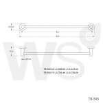 TB-545-60 ราวแขวนผ้าสแตนเลส ขนาด 60 ซม.