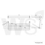 TS-5210-75 ชั้นวางผ้าสแตนเลส แบบพับได้ ขนาด 75 ซม.