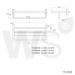 TS-5208-60 ชั้นวางผ้าพร้อมราวแขวนผ้าสแตนเลส ขนาด 60 ซม.