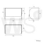 TP-511 ที่ใส่กระดาษทิชชู่สแตนเลส มีฝาปิด
