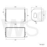 TP-517 ที่ใส่กระดาษทิชชู่สแตนเลส มีฝาปิด