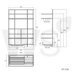 ST-103 ชั้นวางอเนกประสงค์ 3 ชั้น พร้อมขอแขวน รุ่น TITAN