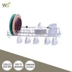 WR-4201-9-60 ที่คว่ำจานสแตนเลส สำหรับใช้กับจาน 9 นิ้ว แบบติดผนัง ขนาด 60 ซม. 0