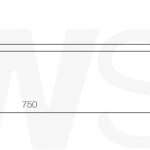 WR-3324-S-75 ราวแขวนอุปกรณ์สแตนเลส ขนาด 75 ซม.