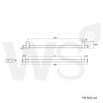TB-540-60 ราวแขวนอุปกรณ์สแตนเลส ขนาด 60 ซม.