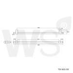 TB-540-90 ราวแขวนอุปกรณ์สแตนเลส ขนาด 90 ซม.