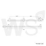 TB-540-120 ราวแขวนอุปกรณ์สแตนเลส ขนาด 120 ซม.