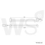 TB-542-60 ราวแขวนอุปกรณ์สแตนเลส ขนาด 60 ซม.