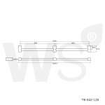 TB-542-120 ราวแขวนอุปกรณ์สแตนเลส ขนาด 120 ซม.