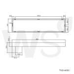 TSD-600C รางระบายน้ำสแตนเลส แบบปูกระเบื้อง ขนาด 60 ซม.