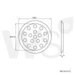 SB-3310-2 ตะแกรงรังผึ้งสแตนเลสสำหรับปิดท่อน้ำทิ้ง ขนาด (OD) 2"