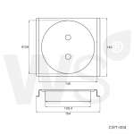 CWT-004 ฝาปิดบ่อเกรอะสแตนเลส แบบฝาเรียบ ขนาด 5.5 นิ้ว