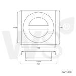 CWT-005 ฝาปิดบ่อเกรอะสแตนเลส แบบฝาเรียบ ขนาด 5.5 นิ้ว
