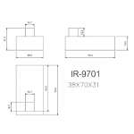 IR-9701 ขอแขวนผ้า รุ่น IRIS