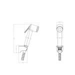 RA H811-H147 ชุดสายฉีดชำระพร้อมสายและขอแขวนครบชุด ขาว