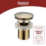RA MSY1331-WITH-GOLD สะดืออ่างแบบมีรูน้ำล้น MATT GOLD