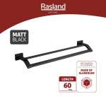 RA W1526-W5959-BK ราวพาดผ้าขนาดยาว 60 ซม. BLACK 0