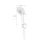 RA D413-D3333 ฝักบัวมือพร้อมสายและขอแขวนครบชุด โครเมี่ยม