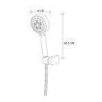 RA STN304-SHOWER ฝักบัวมือ พร้อมสายและขอแขวนครบชุด สแตนเลส