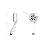 RA WA007 ชุดฝักบัวสีขาวพร้อมสายและขอแขวนครบชุด