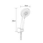RA D413-D421 ฝักบัวมือ พร้อมสายและขอแขวนครบชุด โครเมียม 