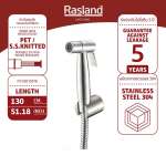 RA KP19 ชุดสายฉีดชําระ พร้อมสายและขอแขวนครบชุด รุ่น STEEL 