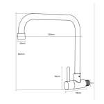 RA A11011-A9999 ก๊อกซิงค์น้ำเย็นออกกำแพง สแตนเลส