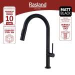 RA A124-A816 ก๊อกซิงค์ล้างจานน้ำเย็น งวงดึงได้ MATT BLACK 