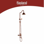 RA MS-3312D ก๊อกผสมอาบน้ำมีปากก๊อกลงอ่าง แบบท่อตรง พร้อมฝักบัวก้านแข็ง ROSE GOLD