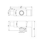 RA MU-8005 สต็อปฝักบัวน้ำเย็น SQUARE 