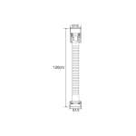 RA HOSE-120-BLK สายฝักบัวสแตนเลส ดำ ขนาด 120 ซม.