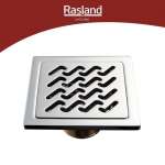 RS KD85 ตะแกรงท่อน้ำทิ้งพื้น ลายหยัก ขนาด 10 x 10 ซม. STEEL