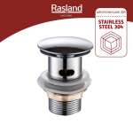RA STAINLESS-BASIN สะดือสแตนเลส แบบกดใหญ่ มีน้ำล้น