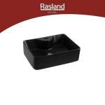 AQ BLACK-MT อ่างล้างหน้าเซรามิค มีรูก๊อก MATT BLACK  0
