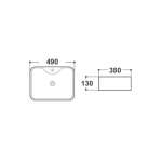 AQ BLACK-MT อ่างล้างหน้าเซรามิค มีรูก๊อก MATT BLACK  AQ BLACK-MT อ่างล้างหน้าเซรามิค มีรูก๊อก MATT BLACK