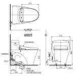 CW923SW8 โถสุขภัณฑ์ชิ้นเดียว พร้อมฝา WASHLET S7 (Auto Flush)