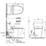 CW624SW6 โถสุขภัณฑ์ชิ้นเดียว พร้อมฝา WASHLET S7