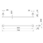 TX701AES#MB ราวแขวนผ้า รุ่น EGO ll (Matte Black)