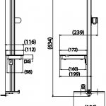 คลิกเลย COTTO ราวแขวนฝักบัวปรับระดับ สีดำ