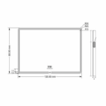คลิกเลย COTTO กระจกเงาแบบไม่มีกรอบ ขนาด 1200 x 800 mm.พร้อมไฟ LED ลำโพงบลูทูธและระบบไล่ฝ้า รุ่น Lenzo