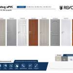 บานประตู UPVC รุ่น REVO สำหรับใช้ภายนอกและภายใน ผิวเสี้ยนไม้ แบบลูกฟัก Polywood*คลิกดูรายละเอียดเพิ่มเติม