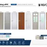ประตูรุ่น REVO บานกระจก ใช้ภายใน ภายนอก ผิวเสี้ยนไม้ Polywood*คลิกดูรายละเอียด