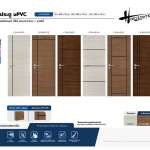 ประตู UPVC รุ่น HORIZONTE ลายไม้ สำหรับใช้ภายใน แบบเซาะร่อง Polywood*คลิกดูรายละเอียดเพิ่มเติม