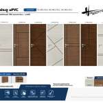 ประตู UPVC รุ่น HORIZONTE ลายไม้ สำหรับใช้ภายใน แบบเซาะร่อง Polywood*คลิกดูรายละเอียดเพิ่มเติม