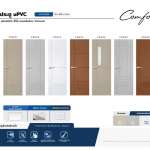 ประตู UPVC รุ่น COMFORT Series แบบร่องลูกฟัก และแบบเส้นร่อง Vacuum สำหรับห้องน้ำเท่านั้น Polywood *คลิกดูรายละเอียดเพิ่มเติม