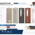 ประตู uPVC รุ่น M-Series แบบเซาะร่อง เกล็ด-กระจก สำหรับห้องน้ำ Polywood *คลิกดูรายละเอียดเพิ่มเติม