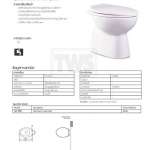 NC-9501 : VIVA โถส้วมนั่งราบราดน้ำ รุ่น วีว่า